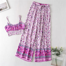 Load image into Gallery viewer, Boho Sets, Floral Print ,Pants and Tops Outfits