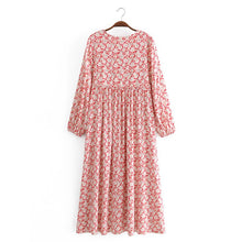 Load image into Gallery viewer, Maxi Dress, Boho Sundress,Floral Print