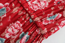 Load image into Gallery viewer, Floral Print V-neck,Boho Sundress,Boho Mini Dress