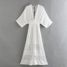 Load image into Gallery viewer, Maxi Dress, Boho Dress,Lace Hollow Out