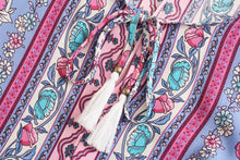 Load image into Gallery viewer, Floral Print ,Bohemian Mini Dress,Boho Sundresses