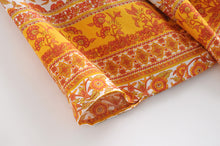 Load image into Gallery viewer, Yellow Floral Print ,Boho Kimono,Bikini Cover-ups