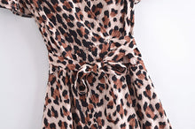 Load image into Gallery viewer, Leopard Print, Beach Mini Dress ,Boho Dresses