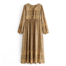 Load image into Gallery viewer, Maxi Dress, Boho Sundress,Leopard Print