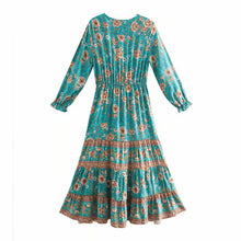 Load image into Gallery viewer, Maxi Dress, Boho Sundress,Floral Print