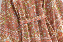 Load image into Gallery viewer, Horse Floral print , Bohemian kimono ,Boho cover-ups