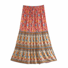 Load image into Gallery viewer, Boho Skirt, Maxi Skirt, Wild Flower