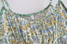 Load image into Gallery viewer, Boho Sets,Long Pants and Tops,Green Floral Print