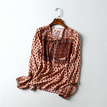 Load image into Gallery viewer, Boho Blouse, Vintage Blouse,Floral Print