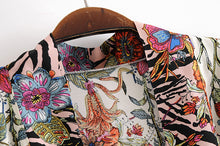 Load image into Gallery viewer, Multi Floral print ,Boho Kimono robe,Bikini Cover-ups