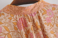 Load image into Gallery viewer, Floral Print,Boho Blouses, Vintage Beach Shirts