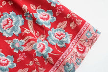 Load image into Gallery viewer, Floral peacock printed ,Boho skirt ,Vintage Maxi skirt