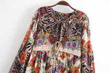 Load image into Gallery viewer, Maxi Dress, Boho Sundress,Floral Print