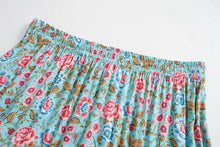 Load image into Gallery viewer, Floral peacock printed ,Boho skirt ,Vintage Maxi skirt