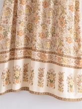 Load image into Gallery viewer, Kahaki Floral Print,Bohemian Maxi Dress,Boho Dress