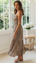 Load image into Gallery viewer, Leopard Print,bohemian Dress,boho Maxi Dress