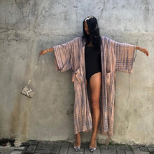 Load image into Gallery viewer, Floral print,Bohemian maxi dress,Boho kimono