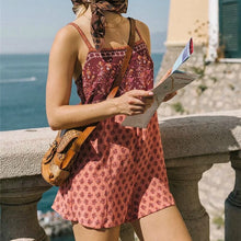Load image into Gallery viewer, Floral Print ,Bohemian Beach Playsuit , Strapless Boho Bodysuit