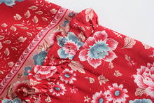 Load image into Gallery viewer, Floral Print, Off Shoulder Maxi Dress,Boho Dress