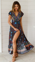 Load image into Gallery viewer, Floral Print ,Bohemian Maxi Dress,Boho Dress