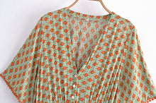 Load image into Gallery viewer, Floral Print,Bohemian Maxi Dress,Boho Dresses Robe