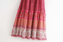Load image into Gallery viewer, Floral print,Bohemian maxi sundress, Boho dress