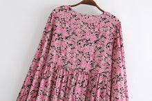 Load image into Gallery viewer, Floral print, Boho Maxi dress,Vintage sundress