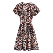 Load image into Gallery viewer, Leopard Print, Beach Mini Dress ,Boho Dresses