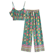 Load image into Gallery viewer, Floral Two Piece Suits,Bohemian 2 Pieces Outfits,Boho Sets