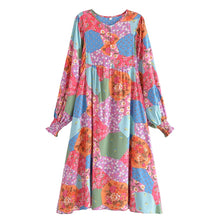 Load image into Gallery viewer, Bohemian Midi Dress,O-neck Dresses