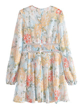 Load image into Gallery viewer, Floral Print Chiffon, Bohemian Dress, Sexy Boho Mini Dresses