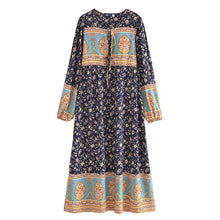 Load image into Gallery viewer, Floral Print ,Beach Bohemian Maxi Dress, Boho Dress