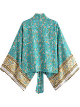 Load image into Gallery viewer, Boho Kimono ,Short Robe ,Bikini Cover Ups