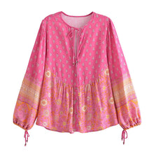 Load image into Gallery viewer, Floral Bohemian Blouse, Vintage Shirts