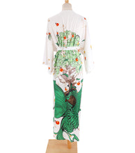 Load image into Gallery viewer, Bird Print Kimono,Bohemian Robe Cover-ups
