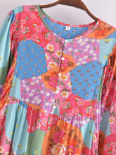 Load image into Gallery viewer, Bohemian Midi Dress,O-neck Dresses