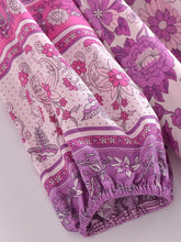 Load image into Gallery viewer, Floral Print ,Beach Bohemian Maxi Dress,Boho Robe