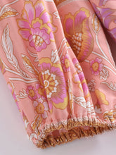 Load image into Gallery viewer, Pink Floral Print,Bohemian Shirt ,Boho Blouse