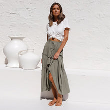 Load image into Gallery viewer, High Waist Boho Skirt,Irregular Maxi Skirt