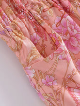 Load image into Gallery viewer, Pink Floral Print ,Boho Playsuits ,Beach Rompers Jumpsuits