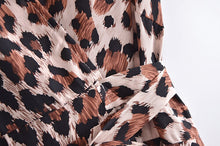 Load image into Gallery viewer, Leopard Print, Beach Mini Dress ,Boho Dresses