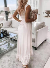 Load image into Gallery viewer, Tassel Maxi Dress,Lace Boho Dresses