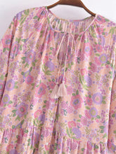 Load image into Gallery viewer, Floral Print ,Bohemian Maxi Dress,Boho Dresses Robe