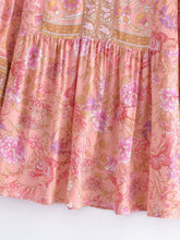 Load image into Gallery viewer, Pink Floral Print,Bohemian Shirt ,Boho Blouse