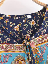 Load image into Gallery viewer, Floral Print ,Beach Bohemian Maxi Dress, Boho Dress