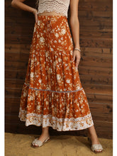 Load image into Gallery viewer, Elastic Waist Boho Skirt,A-line Maxi Skirts