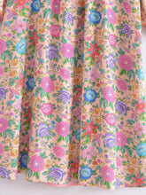 Load image into Gallery viewer, Pink Floral Print  Bohemian Midi Dress ,Boho Robe