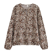 Load image into Gallery viewer, Leopard Print ,Bohemian Blouse Shirts ,Boho Shirt