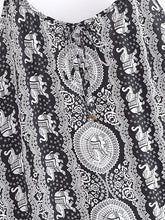 Load image into Gallery viewer, Elephant Print ,Strap Dresses,Boho Midi Dress