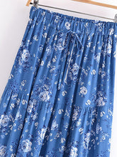 Load image into Gallery viewer, Elastic Waist Boho Skirt,A-line Maxi Skirts